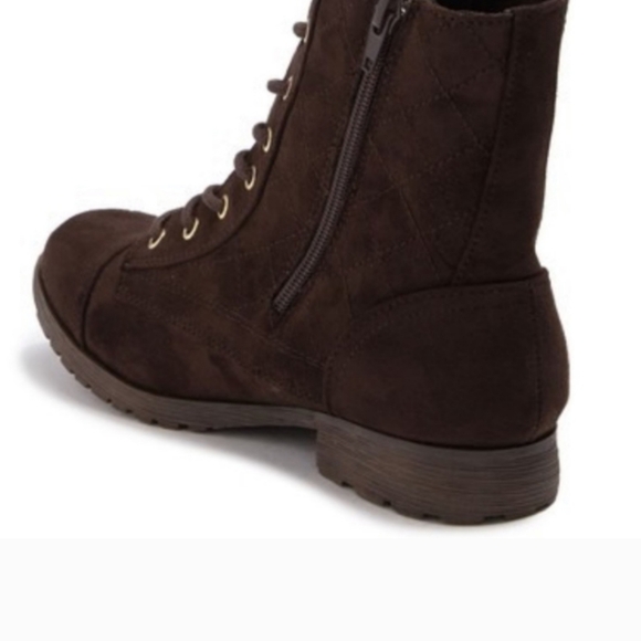 Bebe Wandell Quilt Lace Up Brown Fall Winter Bootie Size 6.5 New In Box Nwt - Picture 4 of 11